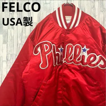 FELCO MLB 필리스 바시티 자켓 나일론 충전솜 USA제 70주년 M