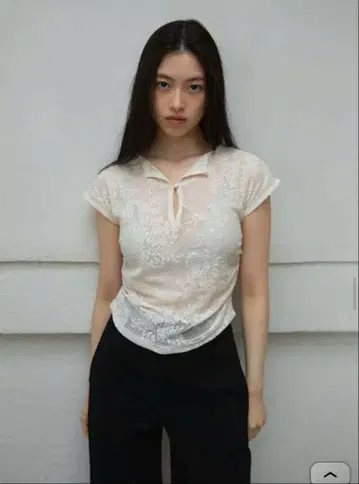 [ 택 포함 ] ohotoro Mesh Flower Top