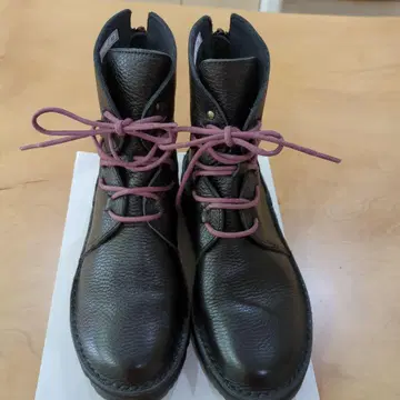 블랙 가죽 통굽 부츠, 요스케. YOSUKE