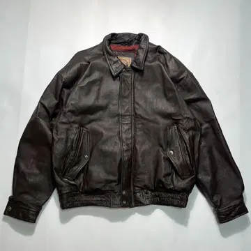 90s 세인트 존스 베이 가죽 봄버 자켓 M 브라운 7214