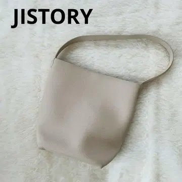 JISTORY 지스트리 원 핸들 숄더백 아이보리 가죽