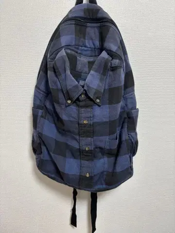 90s lands'end 리메이크 백팩 체크 플란넬 셔츠
