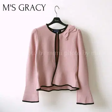 M'S GRACY* 파이핑 리본 가디건