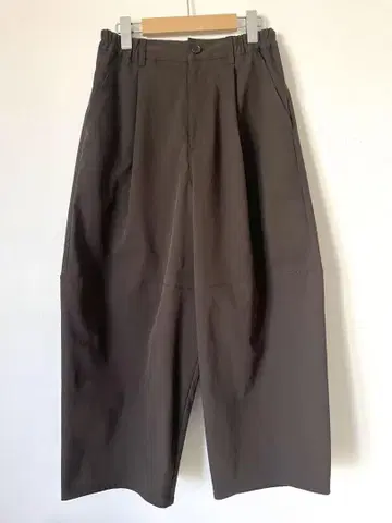 주카 다크 브라운 와이드 팬츠 밴딩