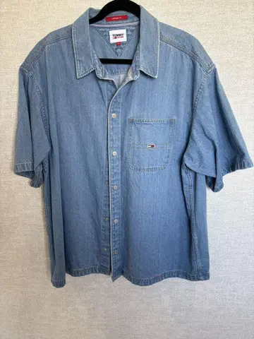 TOMMY JEANS 오버 셔츠 핏 데님 셔츠 XL