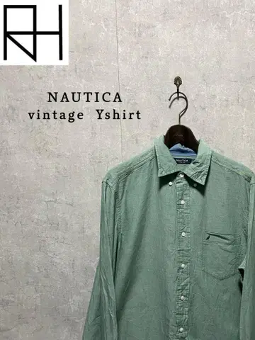 [ 구제 의류 ] NAUTICA 원 포인트 Y 셔츠 그린