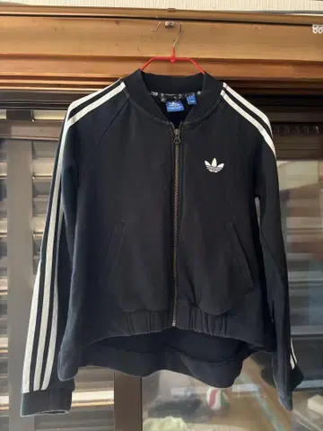 adidas 집업 저지 블랙