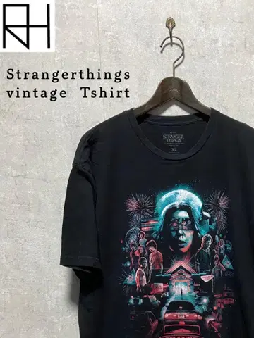 [ 구제 의류 ] STRANGER THINGS 프론트 디자인 T셔츠