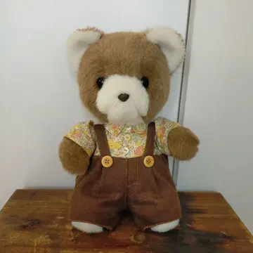 쇼와 레트로 산애로우 곰 봉제 인형 테디베어 / 당시 팬시 잡화