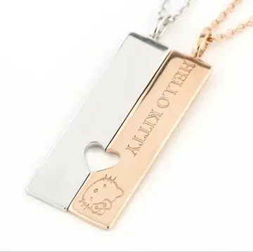 헬로키티 페어 펜던트 목걸이 (핑크 골드 한정)