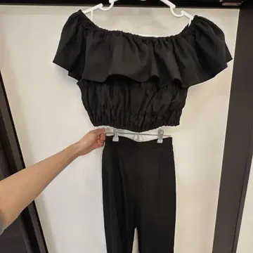 블랙 팬츠 셋업