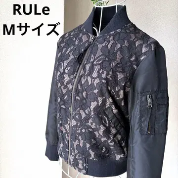 RULe 규칙 베이지 블랙 레이스 MA1 컴팩트한 사이즈 성숙/러블리 M