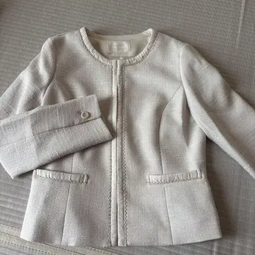 립플 보더 스트레치 노카라 자켓