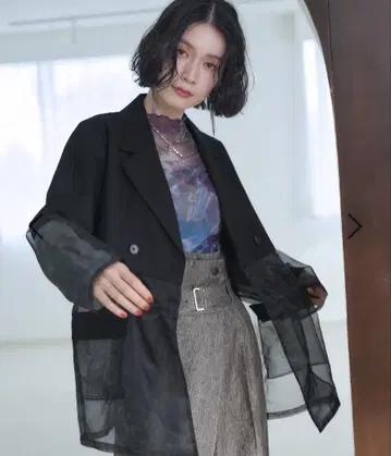 단종 hare 시어 절개 더블 자켓 자켓 블랙