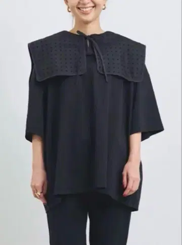 yori 플로키 도트 컬러 Tee 블랙