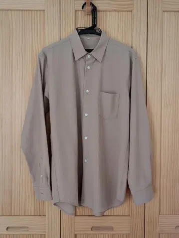 M 베이지 울 혼방 레귤러 카라 셔츠 MUJI Labo MUJI