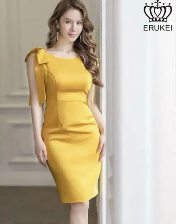 ERUKEI 엘케이 등 트임 미니 드레스