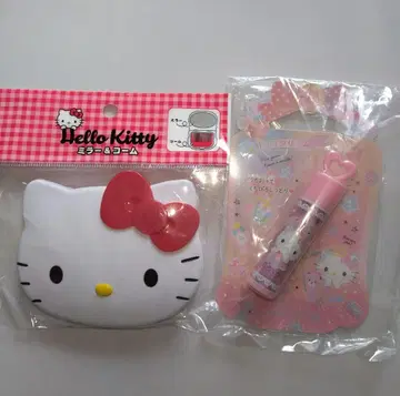 헬로키티 거울 & 빗 립크림 세트 산리오 새상품 미개봉