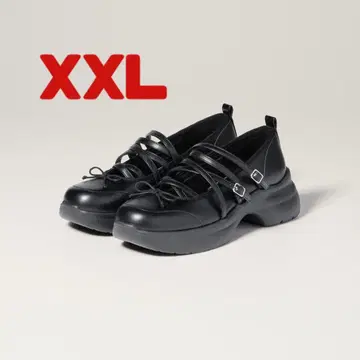 새상품 GU rokh 25.5 XXL 멜리 제인 슈즈 블랙