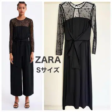 ZARA BASIC 레이스 블랙 올인원 포멀 결혼식 S