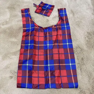 BAGGU 베이비 타탄 체크 빨간색