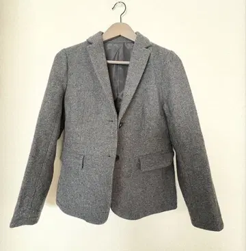 그레이 트위드 테일러드 자켓