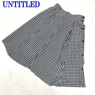 UNTITLED 언타이틀 스커트 블랙 화이트 코튼 100% 2 C2992