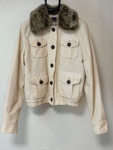 GAP 아이보리 퍼 탈부착 캐주얼 자켓