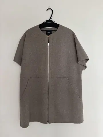 베이지 울 혼방 판초 M 사이즈