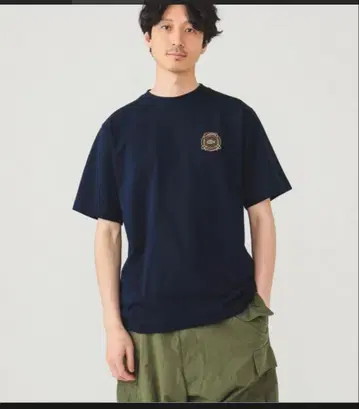 BEAMS 별주 LACOSTE 카노코 T셔츠 네이비
