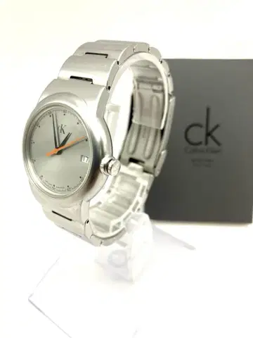 Calvin Klein 쿼츠 손목시계 실버 작동 안 함