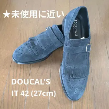 DOUCAL'S 블루 그레이 스웨이드 슬립온 42