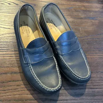 UNITED ARROWS 다크 그레이 가죽 로퍼