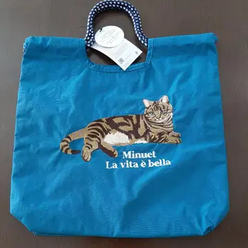 애니멀 자수 코드 토트 미뉴에트 고양이 고양이 고양이 토트백