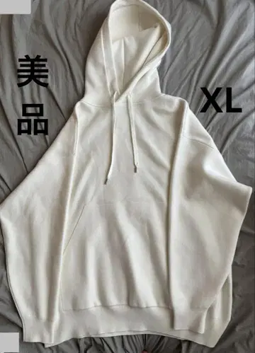 [ 새상품급 ] CABaN XL 화이트 코튼캐시미어 후드티