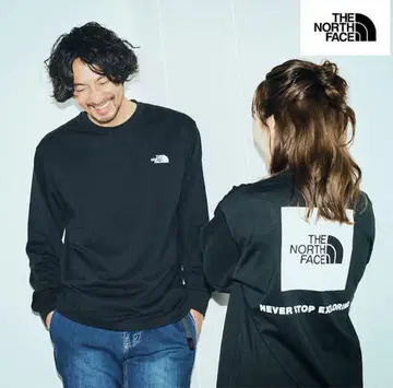 THE NORTH FACE 백 스퀘어 로고 롱 T 미사용 새상품