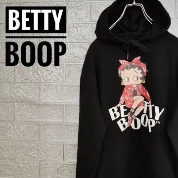 베티부프 BettyBoop 구제 의류 후드 맨투맨 블랙 M