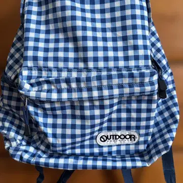 OUTDOOR 체크 무늬 백팩