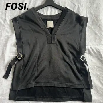 FOSI. 슬리브리스 블랙 베스트 사이즈 38