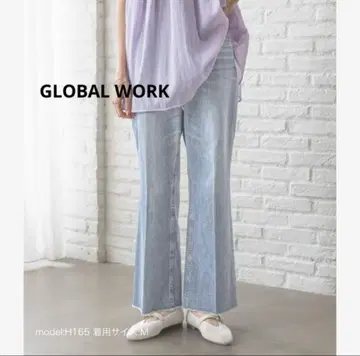 새상품 글로벌 워크 GLOBALWORK 데님 GOOD 데님 플레어 팬츠