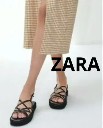 ZARA 플랫폼 가죽 샌들 미사용 새상품