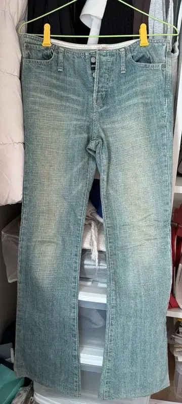 moussy 부츠컷 데님 27 사이즈 연한 블루
