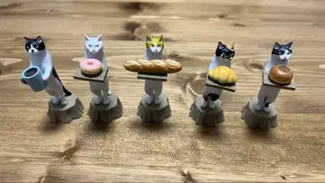 고양이 빵집 5종 세트 (본체만) 고양이 라보 캡슐 토이