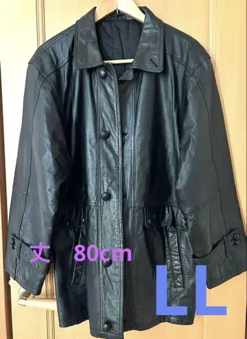 빈티지 가죽 자켓 소가죽 충전솜 카 코트 LL 사이즈