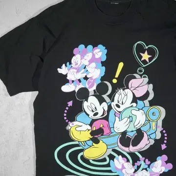90s USA 빈티지 Disney 미키 미니 프린트 T셔츠