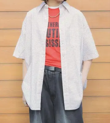 BEAMS BOY 반팔 체크 셔츠 [ 시착만 한 새상품급 ]
