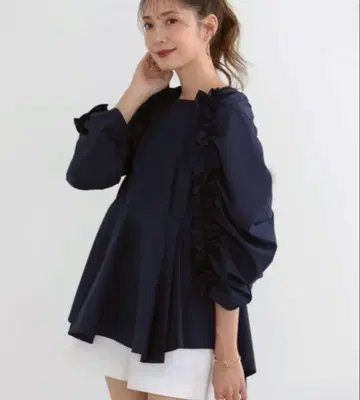 메라키 프릴 네이비 셔츠 S