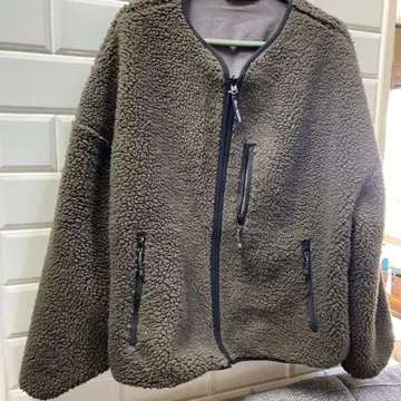 CAMP7 플리스 자켓 올리브 오버사이즈