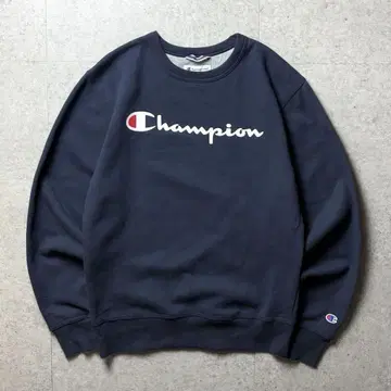 Champion 맨투맨 로고 프린트 아메카지 스트릿 네이비  S