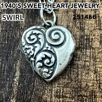 스위트하트 주얼리 SWIRL 소용돌이 실버 빈티지 목걸이